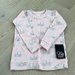 Chaser girls pink sweater